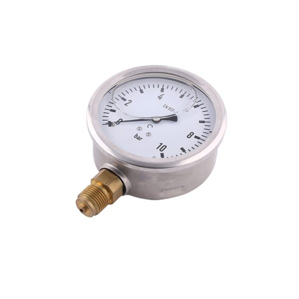 Radial Oil-Filled Pressure Gauge (63mm, 0-10 Bar, CL.1.6) YN63ZC2 - Изображение 3