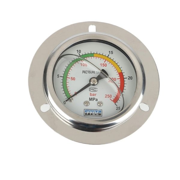 YYDE Axial Pressure Gauge (0-25 MPa/0-250 bar, 40mm Diameter, Stainless  Steel Case) for Industrial HVAC Systems. - Image 4