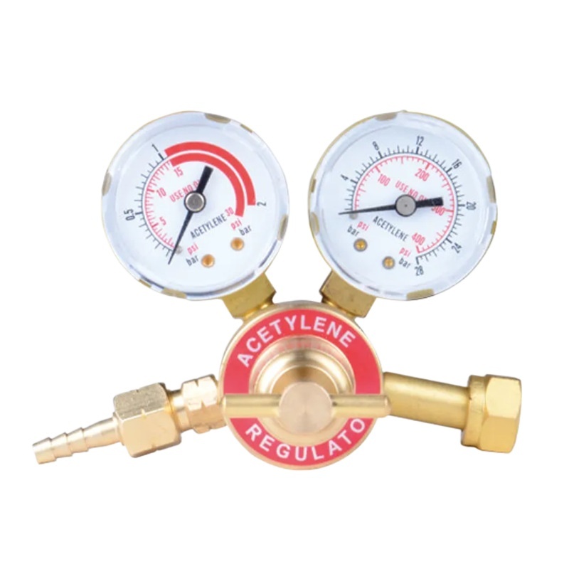 Durable Oxygen Regulator with Dual PSI/Bar Gauges (0-4000 PSI / 0-280 Bar High Pressure, 0-100 PSI / 0-7 Bar Working Pressure) for Welding & Cutting, Compatible with G5/8” Cylinder Valve - Image 2