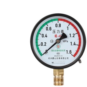 General Pressure Gauge Y100 (0-1.6MPa, 100mm Dial, 1.6 Accuracy) for Lindong Air Storage Tanks, Replaces 2012F453-33