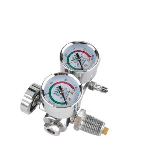 Medical Oxygen Cylinder Pressure Gauge 4L Dual Meter Valve 0-25 MPa for Oxygen Inhaler