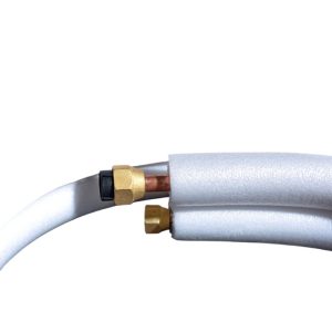 Pre-finished Insulated Copper-Aluminum Refrigerant Line Set (6.35mm*0.6mm / 12.7mm*0.6mm, 3 Meters) for 1.5-2P Split AC Units, Heavy Duty & Extended Length, Replaces Standard AC Tubing