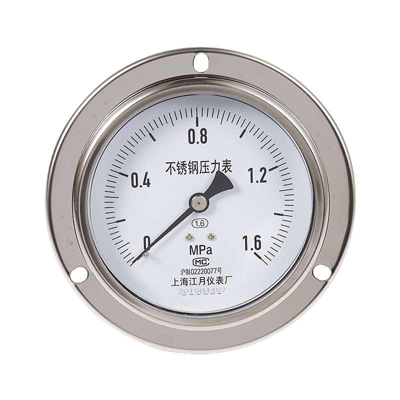Axial Pressure Gauge Y100/ZT 0-1.6MPa, Stainless Steel Case, Vibration-Resistant, for Oil and Gas Pressure Systems - Image 3