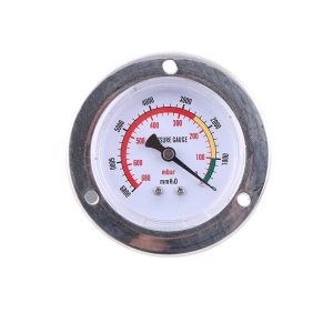 Stainless Steel Vacuum Pressure Gauge 63mm with Front Flange -1 to 0bar/psi, ±2.5% Accuracy for Industrial/HVAC