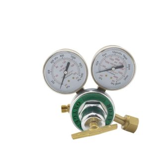 Oxygen Pressure Reducer Single Stage Dual Gauge Medium Duty for Oxygen Tanks