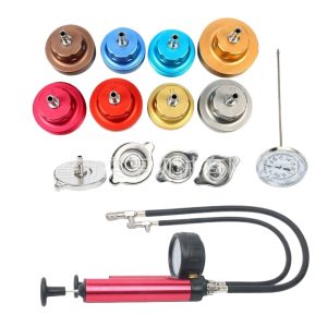 14-Piece Car Radiator Pressure Tester Kit with Gauge and Adapters for Automotive Cooling System Leak Detection