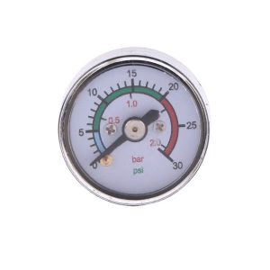 Axial Pressure Gauge Y25S11BM7 25mm Plastic Case Copper Joint Spring Tube Type for HVAC Systems