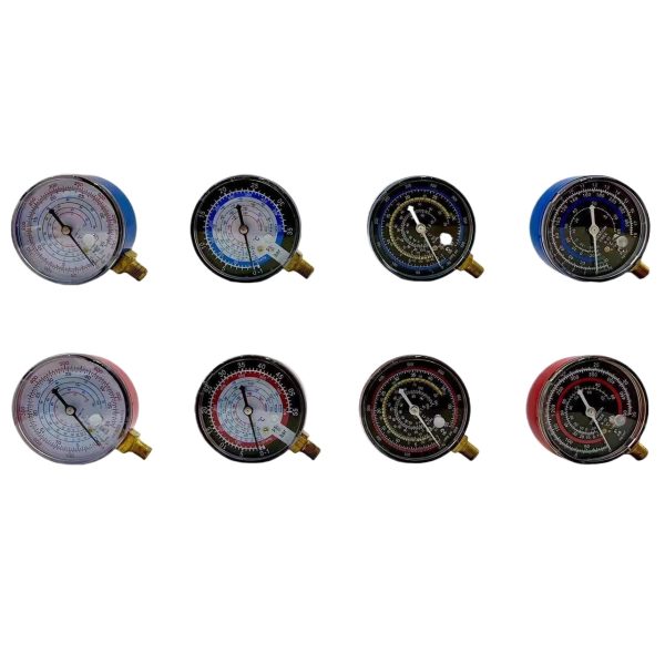 Refrigerant Pressure Gauge Head with Clear Scale (R22/R134/R410A) for HVAC Systems
