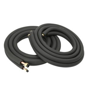 Finished PE Insulated Copper Line Set (6.35mm & 9.52mm) for 1P-5P HVAC Systems, Fire Retardant