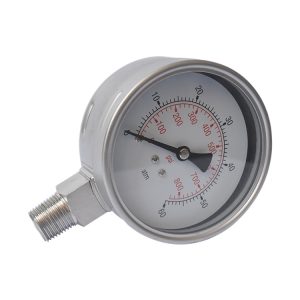 Full Stainless Steel Pressure Gauge YNBF100 (0-6MPa) for Acid & Alkali Resistance, Radial Connection, 100mm Dial