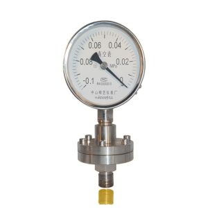Stainless Steel Vacuum Gauge A-200 (Range -0.1 to 0 MPa, 100mm Diameter, Threaded Connection for Industrial HVAC Systems) Replaces Z-100