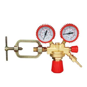 Italian Style Acetylene Regulator Gauge with Dual Gauges (EN 562, Acetylene) for Oxy-Acetylene Welding