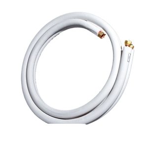 Copper AC Line Set with 9.52mm & 15.88mm Diameter for Air Conditioner Split Systems, White 3M Insulated Copper Tubing