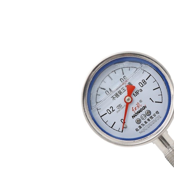 Hongqi YTN-60BF Stainless Steel Pressure Gauge - Shockproof Vacuum Meter - High Temperature Corrosion Resistant - M14*1.5 Connection - 이미지 2