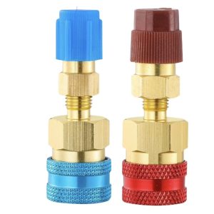 Automotive R1234yf to R134a AC Refrigerant Quick Coupler Adapters (High/Low Side Kit) for Automotive HVAC Systems