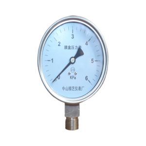Membrane Pressure Gauge (0-6 KPa, 100mm Diameter, Radial Thread Connection) for HVAC Systems, Replaces YE100