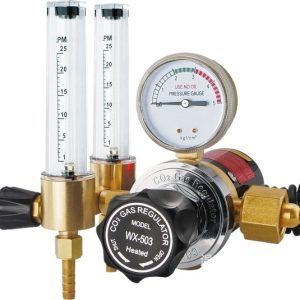 CO2 Gas Regulator Dual Flow Meter WX-503 (0-25 PM) for MIG TIG Welding Heated CO2 Tanks