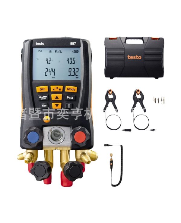 Digital Manifold Gauge Testo 557 with Bluetooth and External Vacuum Probe for HVAC Refrigeration Systems