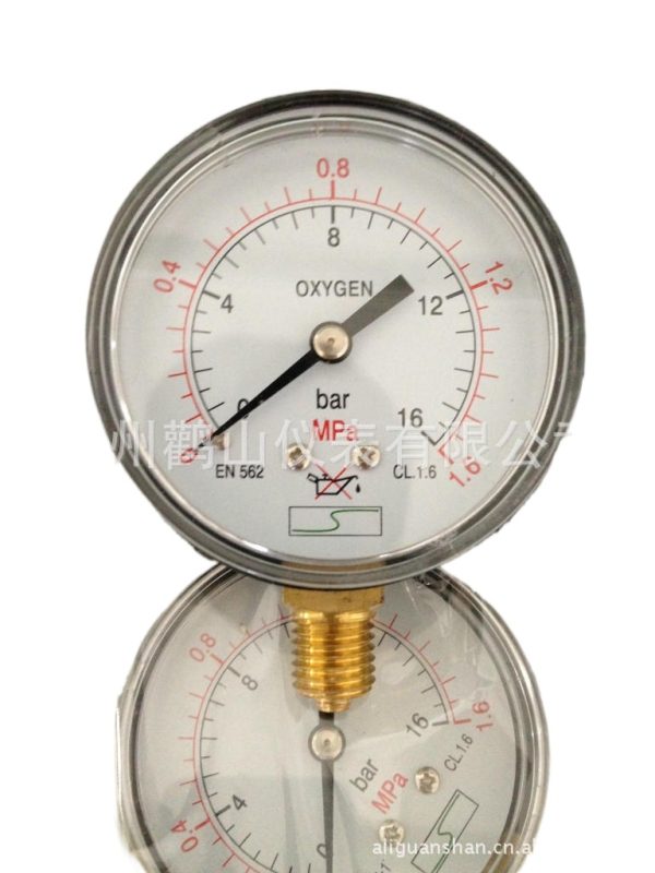Analog Pressure Gauge Y60 Y100 Y150 (0-76 cmHg / inHg) with Brass Connector for HVAC Systems - Imagem 2