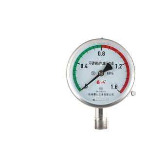 HongShan Y100BF Stainless Steel Pressure Gauge 1.6 MPa (0-1.6 MPa) For Air Storage Tanks, Corrosion-Resistant Pressure Measurement