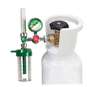 Medical Oxygen Inhaler Float Type Oxygen Meter with Humidification Cup (0-25Mpa, 1-15L/min) for Home Oxygen Therapy