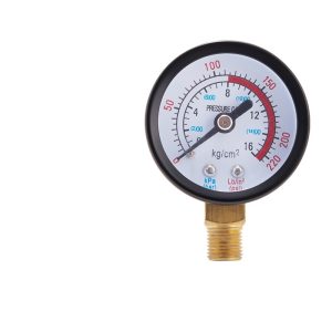 Y40 Radial Pressure Gauge 0-1.6MPa Water Air Pressure Meter Brass Threaded for HVAC Systems Replaces TH013-Y40