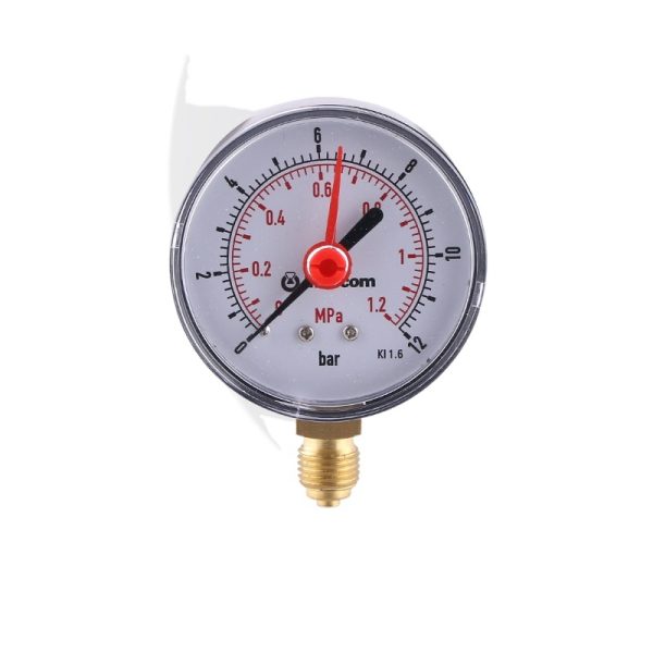 Radial Pressure Gauge (63mm, 0-1.2MPa/12bar, KI 1.6) for Air Pressure Measurement