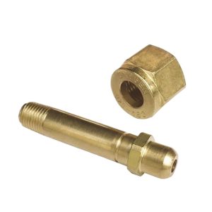 CGA540 Nut and Nipple Oxygen Regulator Adapter G3/8 Double Male Thread to G5/8 for Cylinder Gas