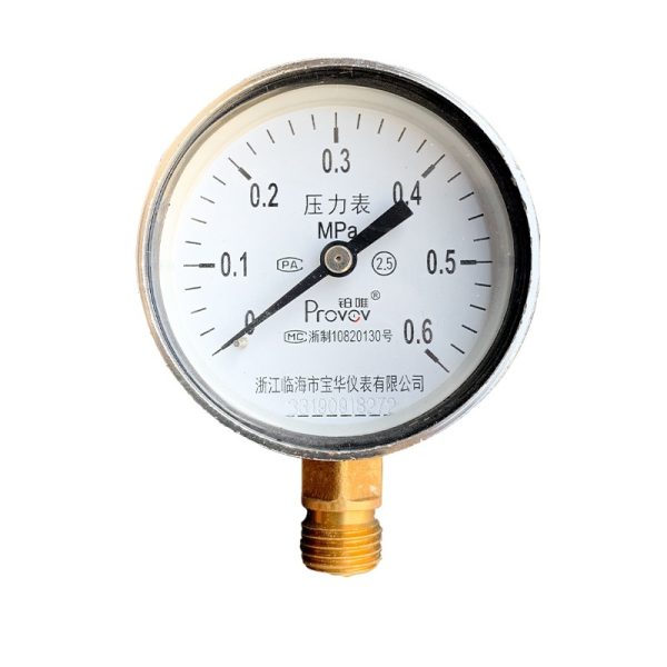 ProOV Y-60 Pressure Gauge with 0.6 MPa Range (0.25-25 MPa options) for HVAC Systems