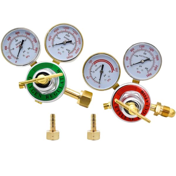 Heavy Duty Oxygen Acetylene Argon CO2 Pressure Regulator Gauge Set for Welding Cutting - 이미지 2