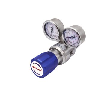 316L Stainless Steel Single Stage Pressure Regulator (Max Inlet 3500psi/250bar) for O2, N2, H2, He, Air, Ar, Co2, C2H2 - ERFAN EF-R11L-4P