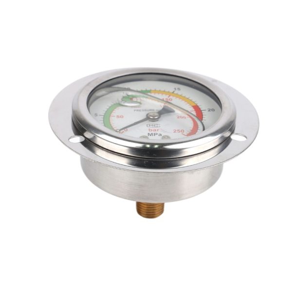 Axial Pressure Gauge Y40 (0-25 MPa, 0-250 bar) with Mounting Holes for YYDE Systems - Imagem 3