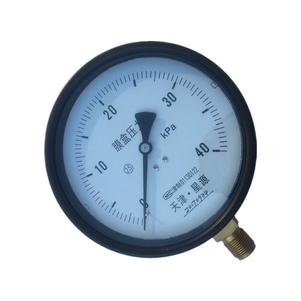 Membrane Box Pressure Gauge Axial Type Y-150E for Micro Pressure Measurement (0-40 kPa) - Stainless Steel Diaphragm Gauge - Imagem 2