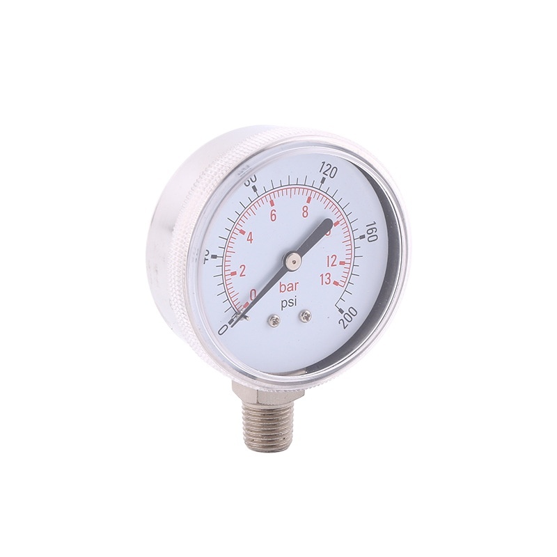 Stainless Steel Pressure Gauge 63mm Radial Mount All-Steel Y63D 0-13bar/psi for HVAC Systems - Image 2