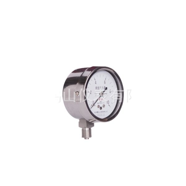 Full Stainless Steel Diaphragm Pressure Gauge YE60BF All-Stainless Micro Pressure Gauge for HVAC Systems 0-4 kPa to +/-50 kPa - Image 2