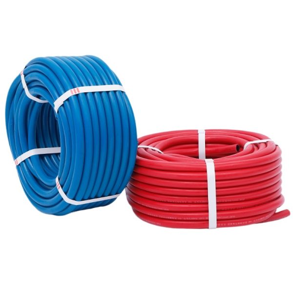 Durable High-Pressure Rubber Hose (Red/Blue, Flexible, Puncture-Resistant) for Welding, HVAC, and Industrial Applications - Imej 3