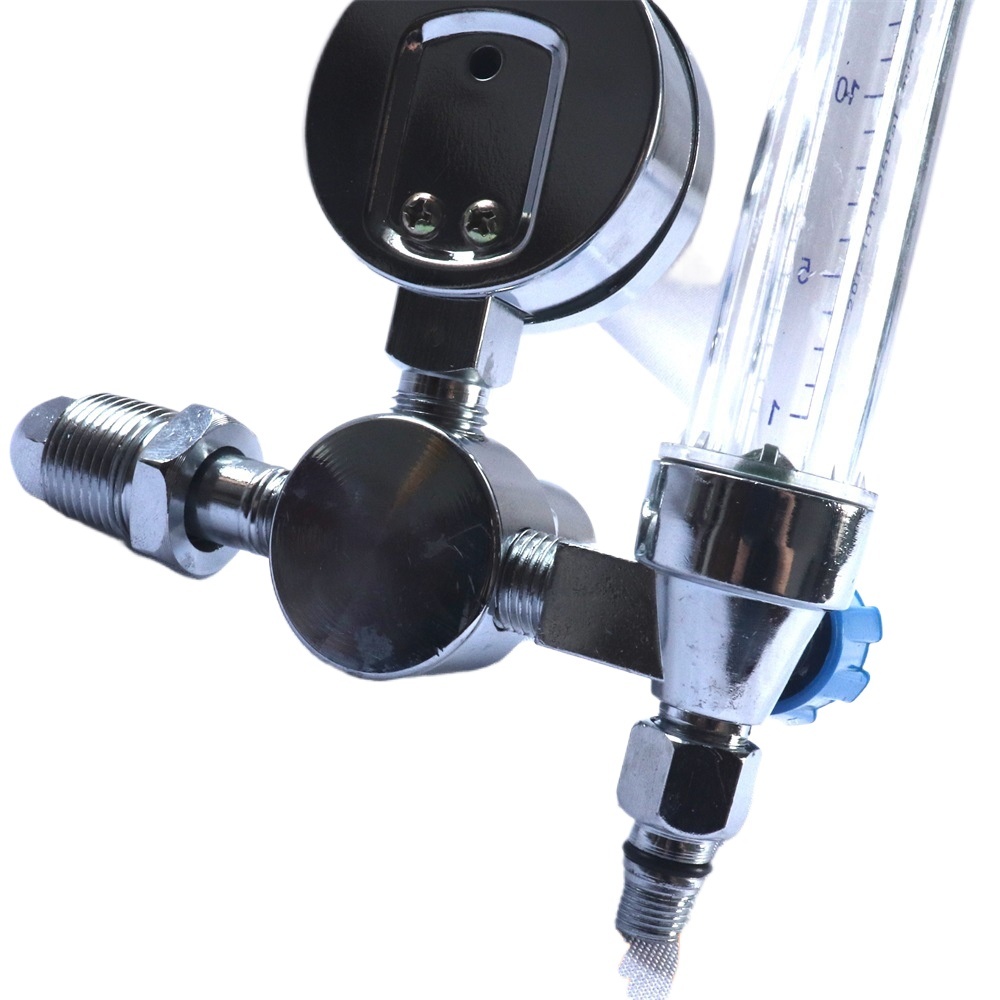 Medical Oxygen Flow Regulator with Humidifier and Pressure Gauge (0-15 L/min, 0-3500 PSI) for Oxygen Cylinder G5/8 External Thread - Image 3