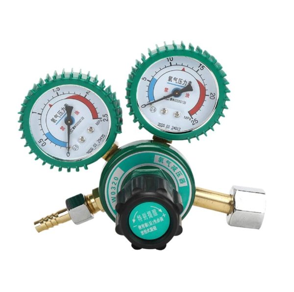 Oxygen Pressure Reducer Gauge WQ-001 with Dual Gauges 2.5-25 MPa Measurement Range for Welding and HVAC Systems