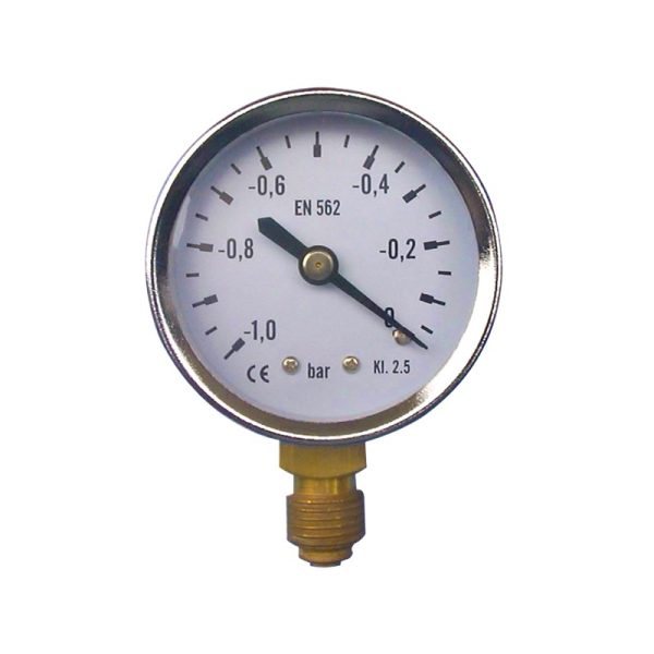Vertical Pressure Gauge Y40 Y50 Y60 (-1.0 to 0 Bar) EN 562, KI. 2.5