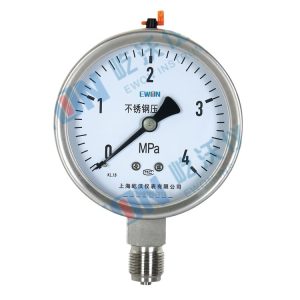 Full Stainless Steel Pressure Gauge 0-4 MPa, KL1.6 Accuracy, M20*1.5 Connection for Industrial Applications