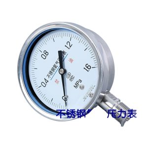 Stainless Steel Oxygen Pressure Gauge YO-100BF (0-1.6MPa, 100mm, 1.6 Accuracy) for High Purity Oxygen Systems