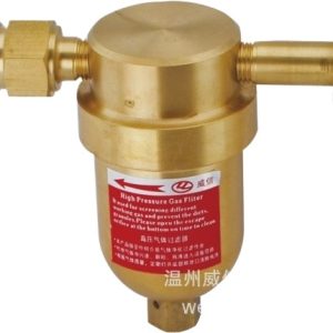 Brass High Pressure Gas Filter (20 Mpa, Oxygen Compatible) for Gas Cylinders, Prevents Impurities and Dirts
