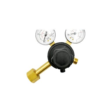 Industrial CO2 Pressure Reducer Regulator Dual Gauge ISO 5171 with Aluminum Alloy Valve Body