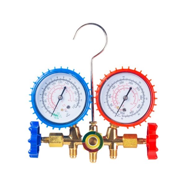 Automotive R134a R22 R410a Refrigerant Manifold Gauge Set (0-55 PSI, 1.0 Accuracy) for Car AC Charging and HVAC Maintenance - Imagem 4