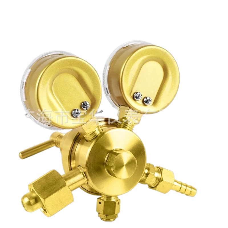 Full Brass Single-Stage Gas Pressure Regulator with Dual Gauges (0-240psi / 0-1.6MPa & 0-3500psi / 0-25MPa) for Nitrogen Oxygen Helium Argon, Replaces 152IN-125 - Image 2