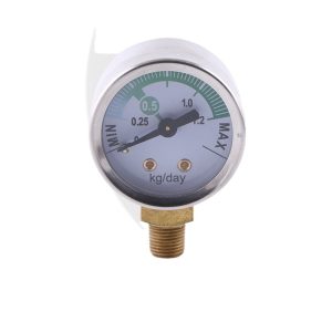 Mini Pressure Gauge Y40K (40mm Dial, 0-1.2 kg/day, Radial Brass Connector) for HVAC Systems