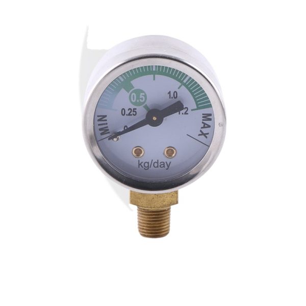 Mini Pressure Gauge Y40K (40mm Dial, 0-1.2 kg/day, Radial Brass Connector) for HVAC Systems