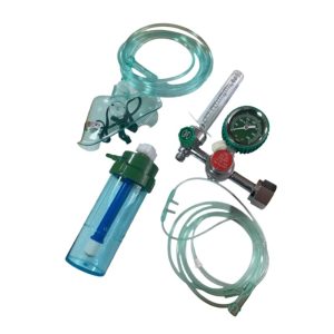 Medical Oxygen Inhaler with Flow Meter Regulator (0-25 MPa, 1-10 L/min) and Accessories for Oxygen Cylinder