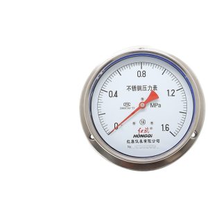 Hongqi Y-150BF/ZT YTN-150BF/ZT Axial Pressure Gauge with Flange Stainless Steel Anti-Vibration Manometer