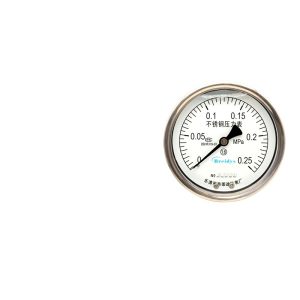 Axial Stainless Steel Pressure Gauge Breidys YNBF100Z (0.25 MPa, 100mm Dial) for HVAC/Hydraulic Systems